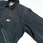 カーハート Carhartt ダックジャケット デトロイトジャケット USA製 ブラック メンズXL