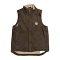 カーハート Carhartt ダックベスト ブラウン メンズS