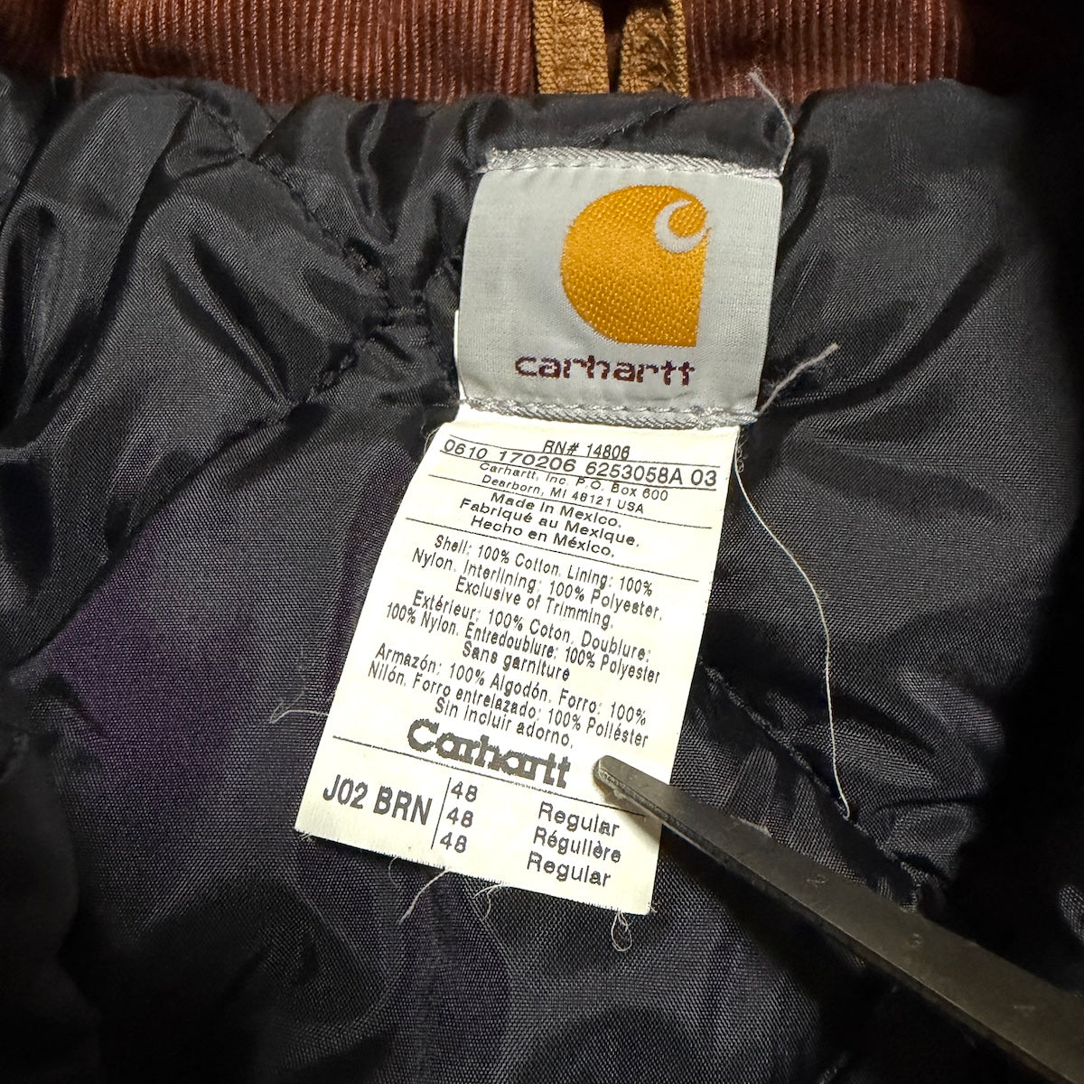 カーハート Carhartt ダックジャケット トラディショナルジャケット ブラウン メンズXL