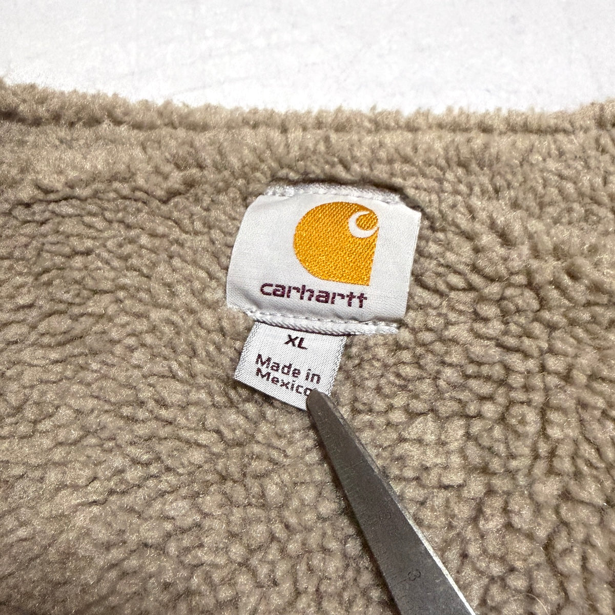 カーハート Carhartt ダックベスト 裏地ボア ブラウン メンズXL