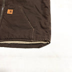 カーハート Carhartt ダックベスト 裏地ボア ブラウン メンズXL