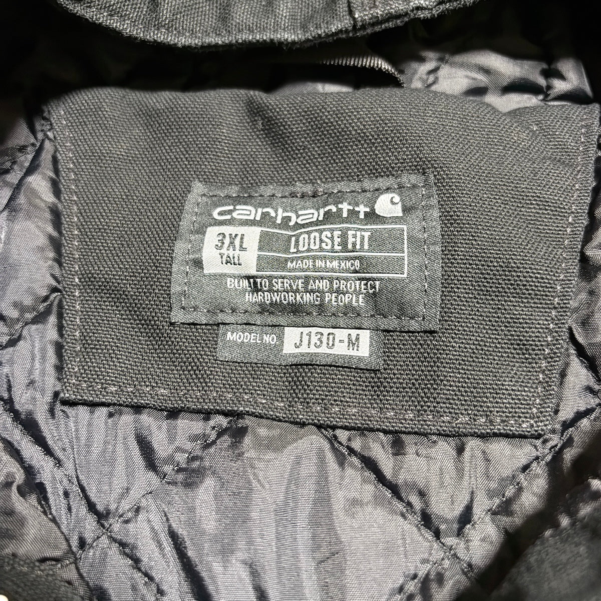 カーハート Carhartt ダックジャケット アクティブジャケット ブラック メンズ3XL
