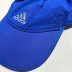 アディダス adidas キャップ ブルー 刺繍ロゴ L