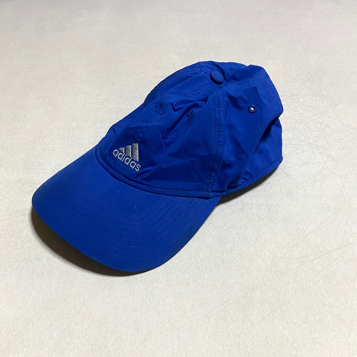 アディダス adidas キャップ ブルー 刺繍ロゴ L