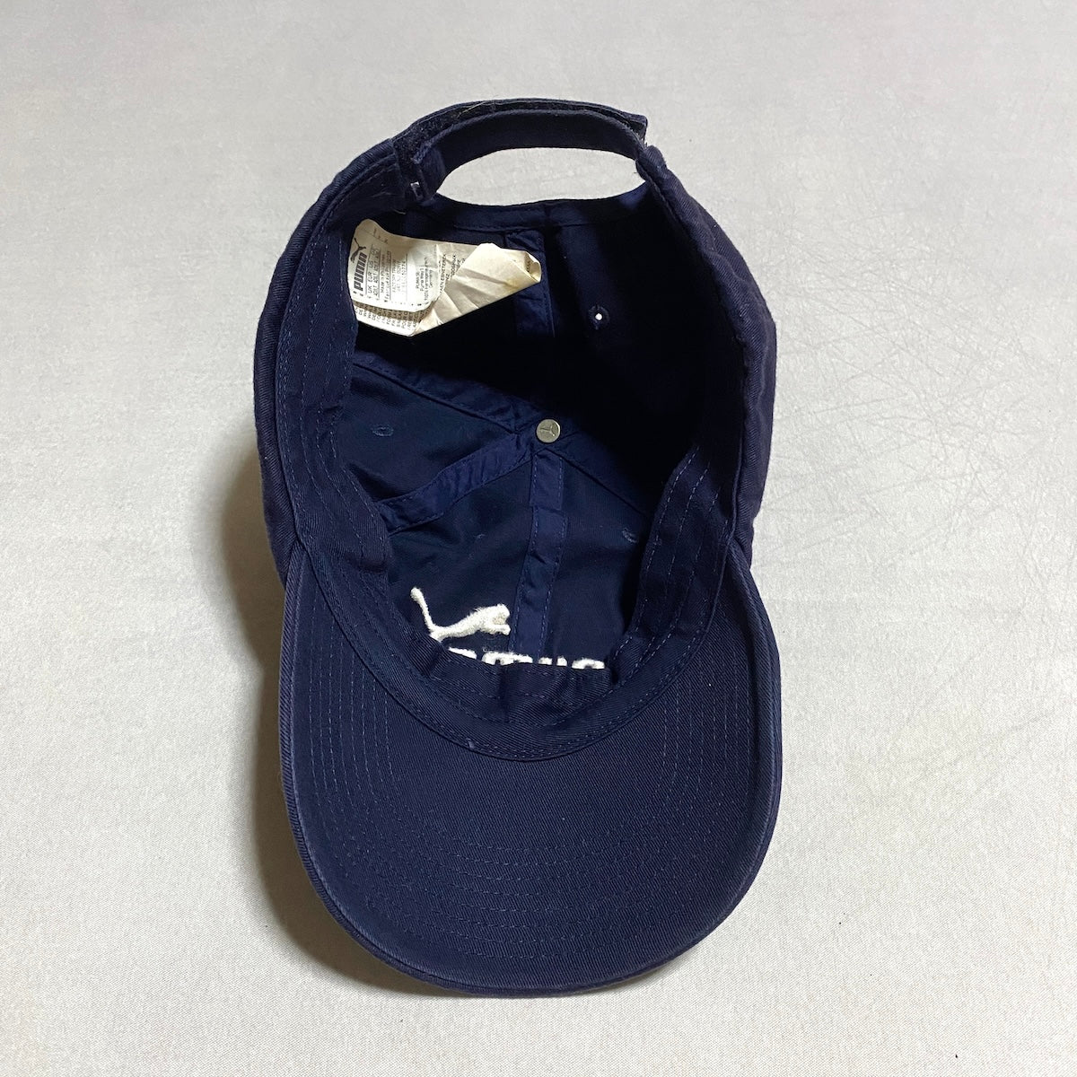 プーマ PUMA キャップ ネイビー 刺繍ロゴ XL – 古着屋まんたろう