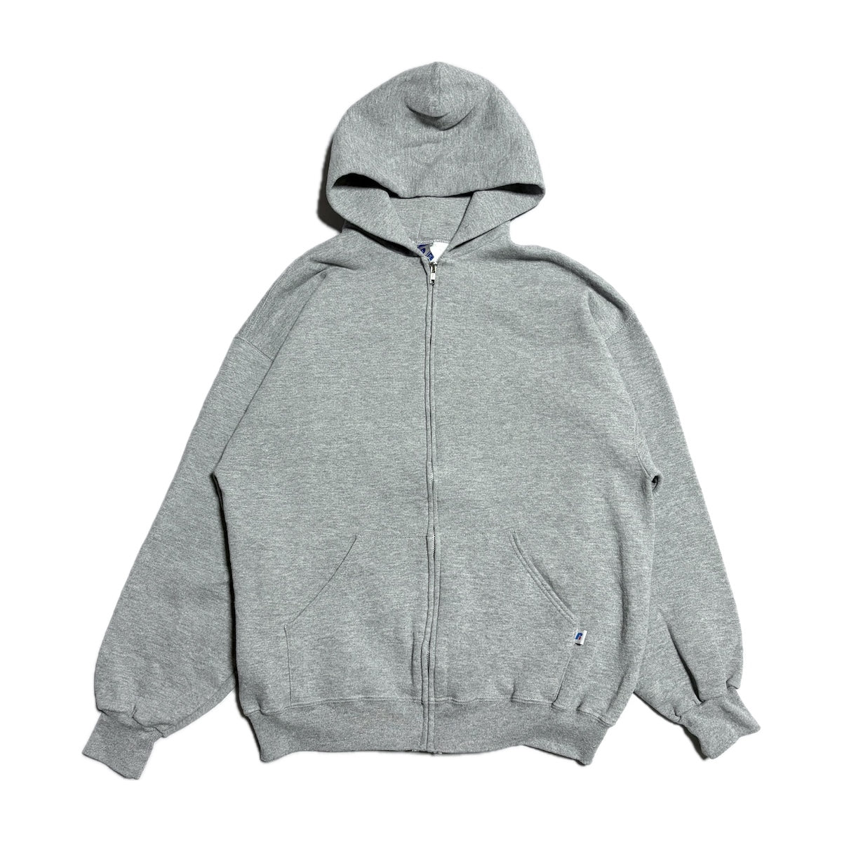 ラッセル Russell Athletic パーカー フルジップ グレー 無地 メンズM