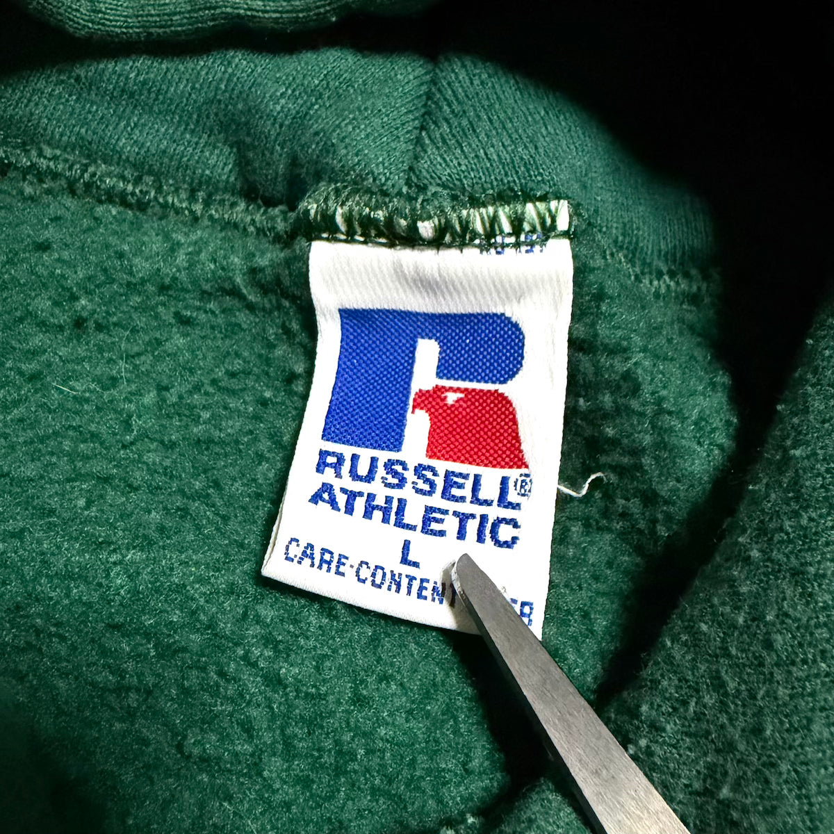 ラッセル Russell Athletic パーカー 90s グリーン 無地 メンズL