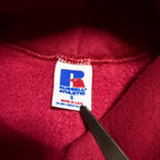 ラッセル Russell Athletic パーカー 90s USA製 レッド 無地 メンズS