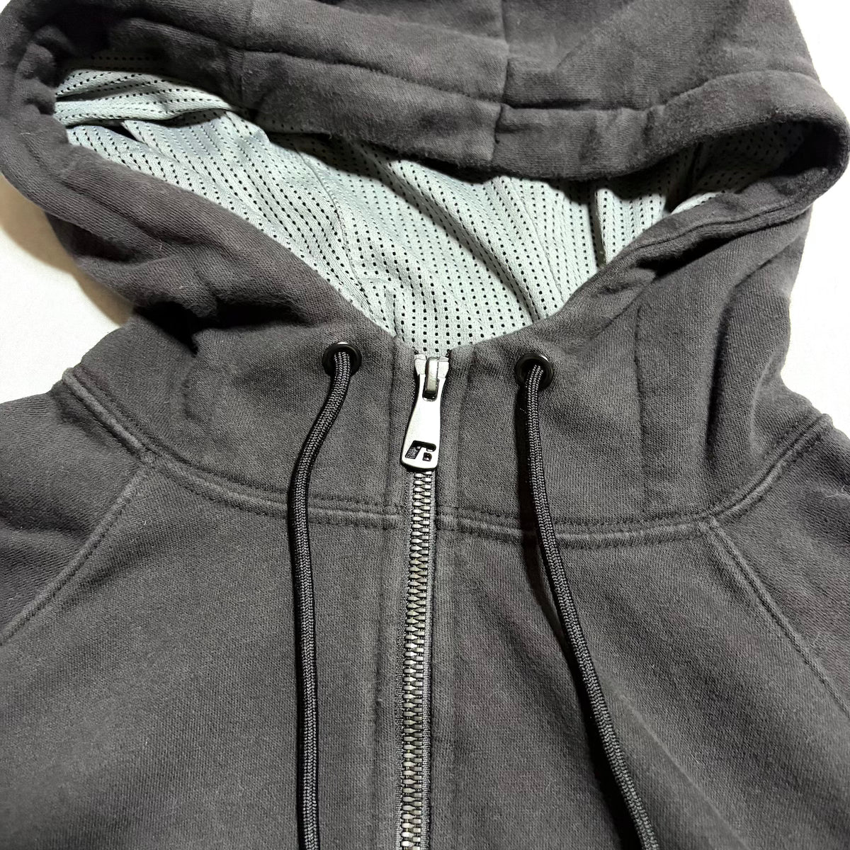 ラッセル Russell Athletic パーカー フルジップ ブラウン メンズL