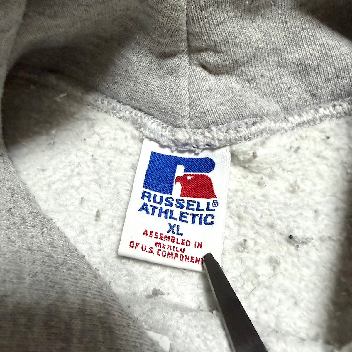 ラッセル Russell Athletic パーカー 90s グレー 無地 メンズXL
