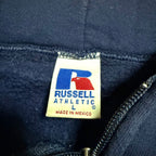 ラッセル Russell Athletic パーカー 90s フルジップ ネイビー メンズL