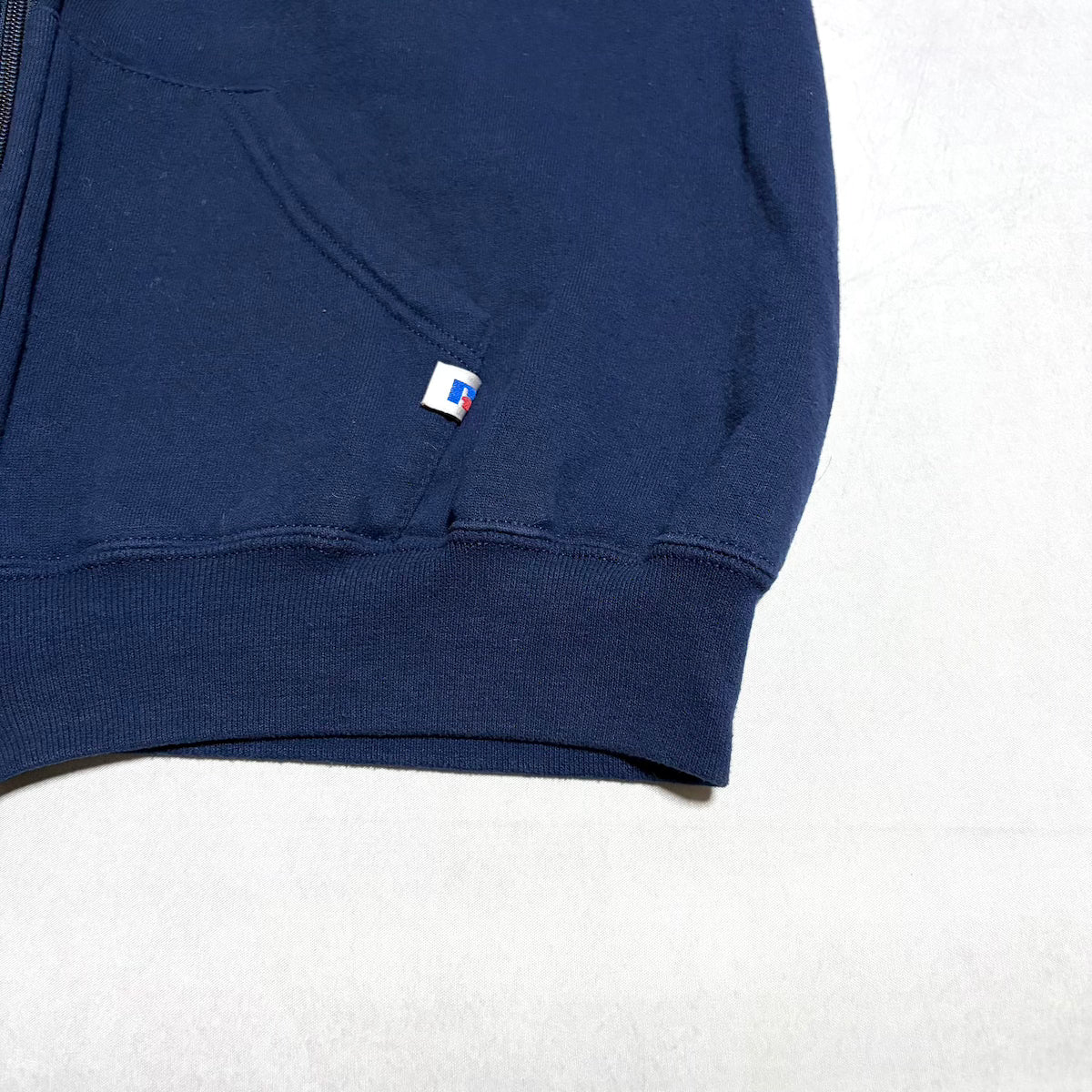 ラッセル Russell Athletic パーカー 90s フルジップ ネイビー メンズL