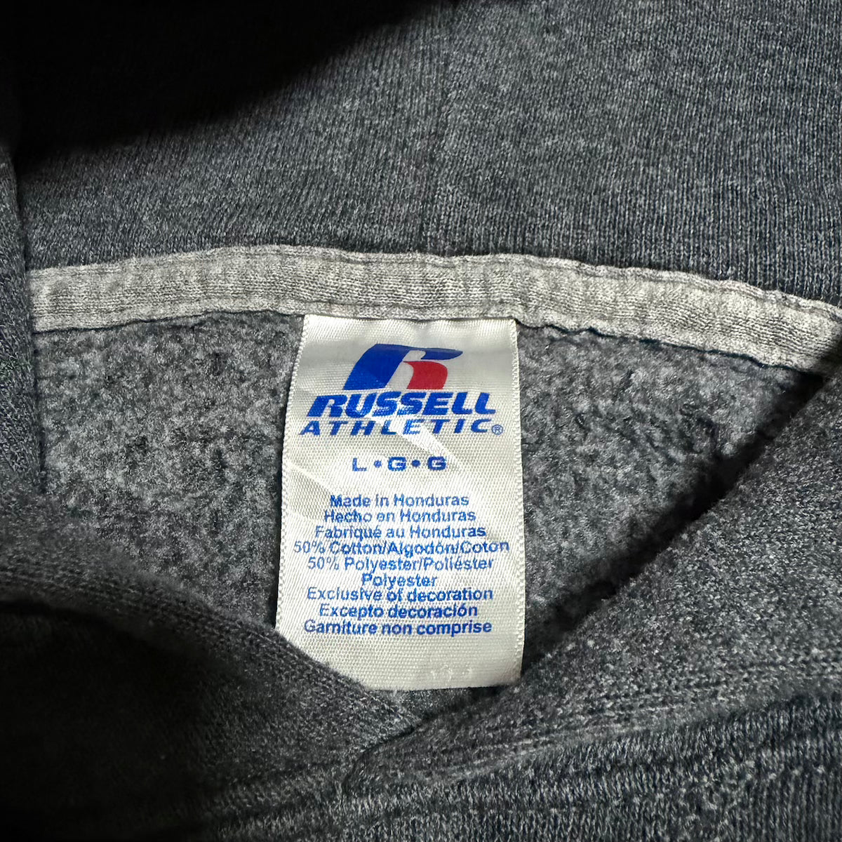 ラッセル Russell Athletic パーカー グレー 無地 メンズL