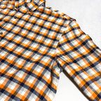 チャップス CHAPS 長袖シャツ ネルシャツ オレンジ メンズL